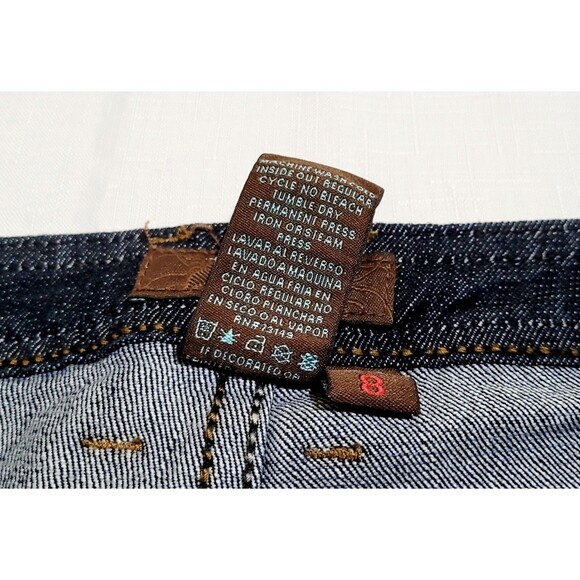 Yuva Jean Women's Bermuda Shorts  sz 8 Thick Stitch Embellished Flap Pockets - Picture 4 of 8